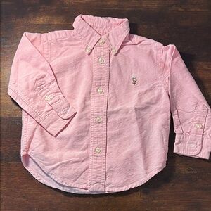 Ralph Lauren Pink Button Down Kids Shirt